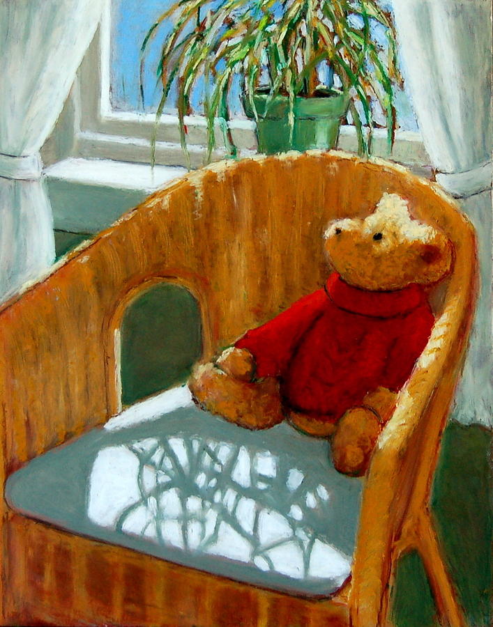 Bear In A Chair Pastel By Joyce Geleynse