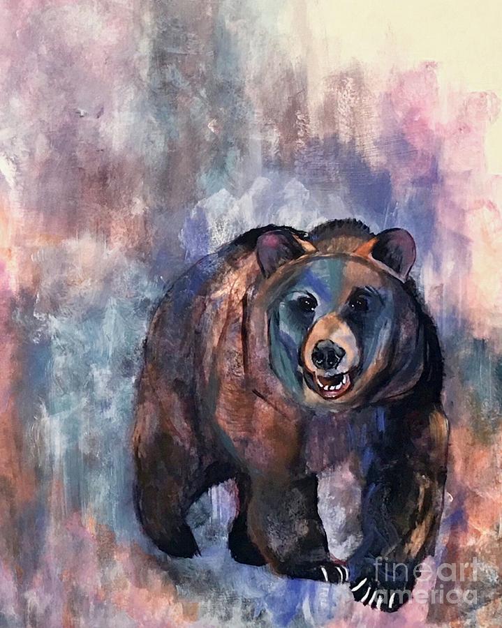 Bear in Color Painting by Susan A Becker