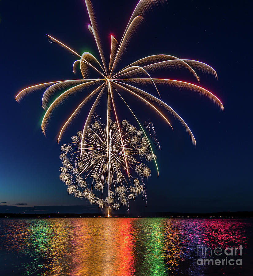 Bear Lake Fireworks Photograph by Russell Johnson Fine Art America