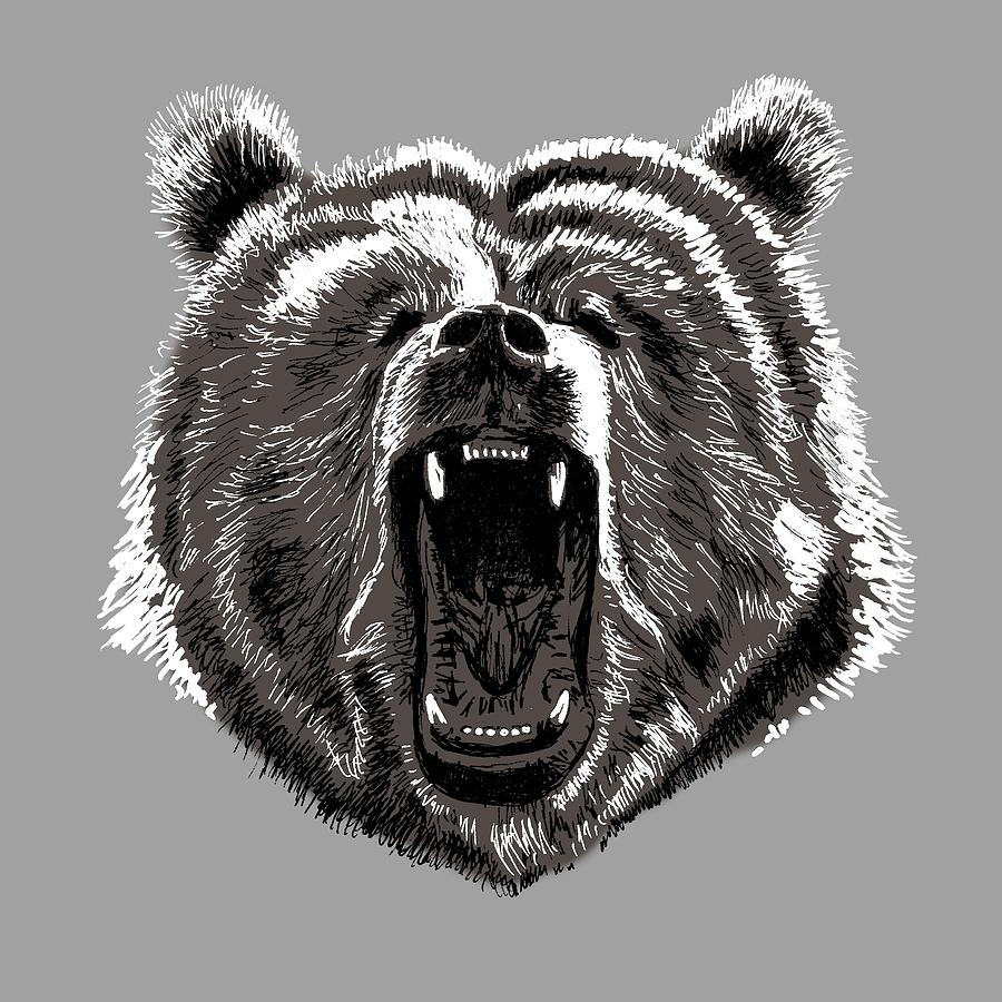 Animal Painting - Bear by Masha Batkova
