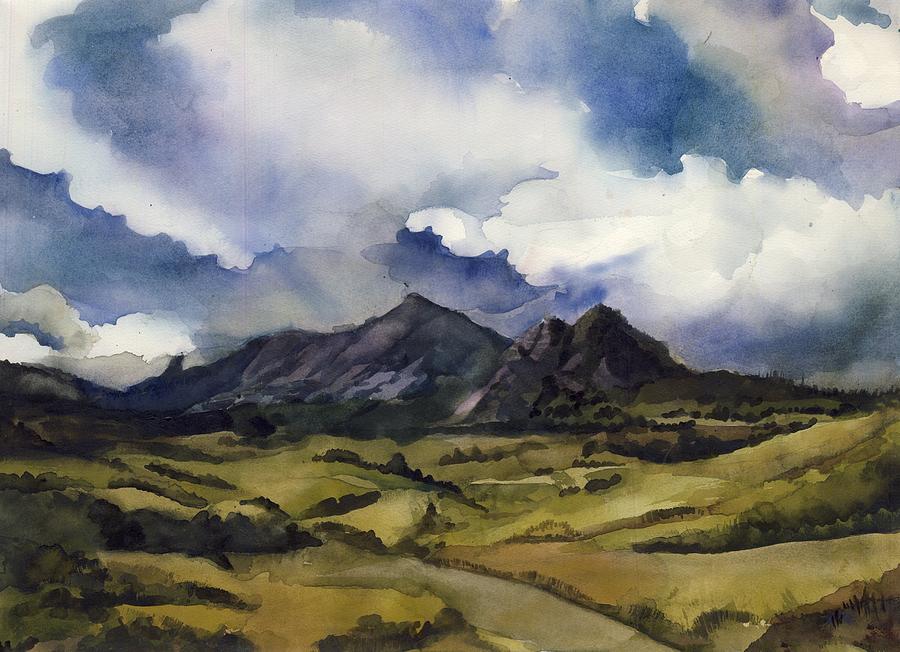 Bear Mountain Colorado Painting by Alfred Ng