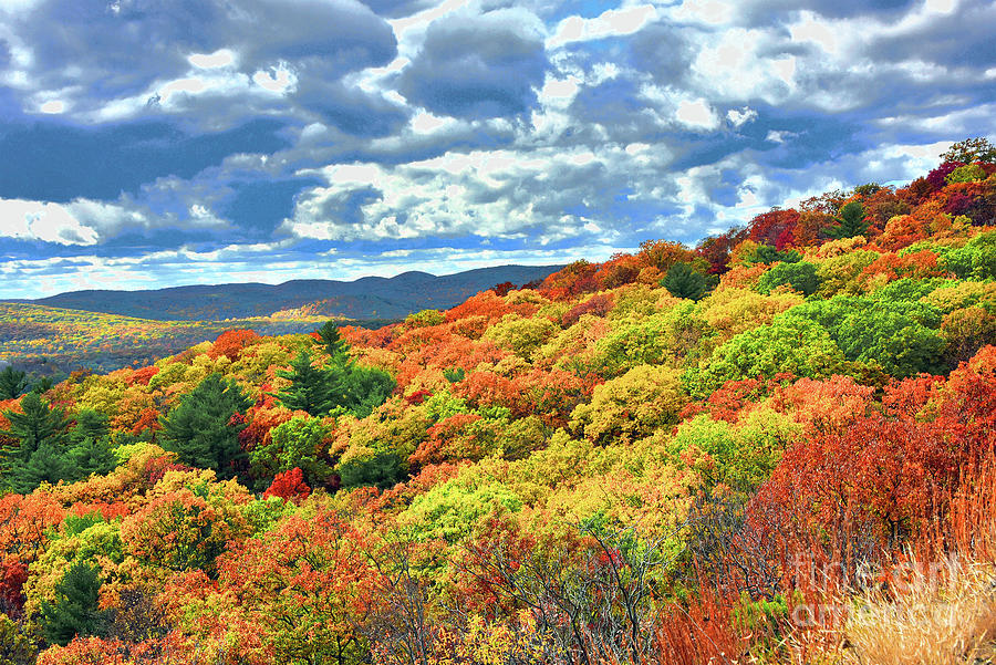 Bear Mountain Fall Foliage Vista Photograph by Regina Geoghan Pixels
