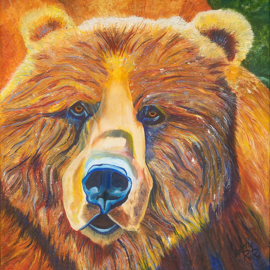 Boston Bruins Painting - Bear Mug Shot by Joi At The Ranch