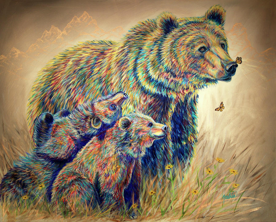 Bear Necessities Painting by Teshia Art