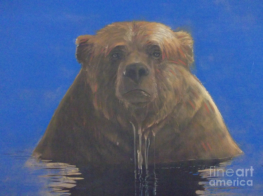 Nature Painting - Bear by Nicole Shaw