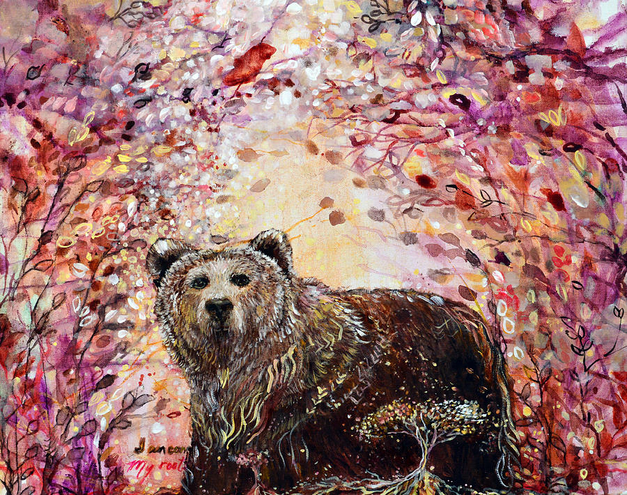 Bear with a Heart of Gold Painting by Ashleigh Dyan Bayer