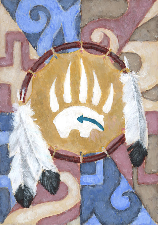 Bear Shield Painting by Brandy Woods