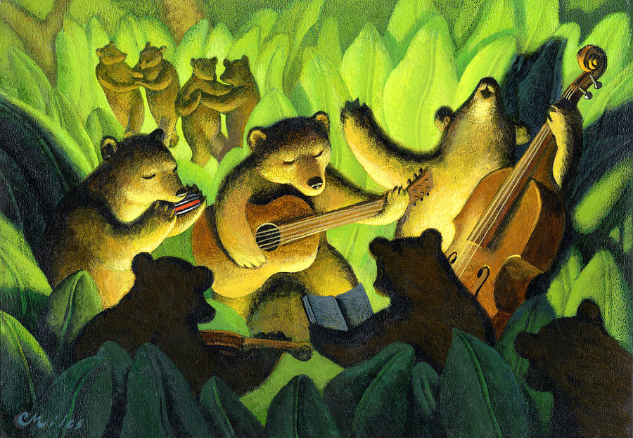 Bear Song Painting by Chris Miles