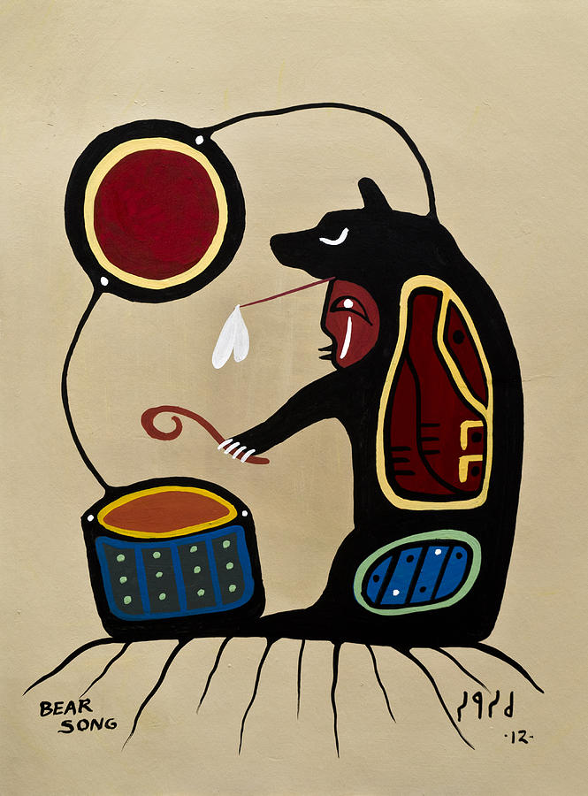 Francis Esquega Painting - Bear Song by Francis Esquega