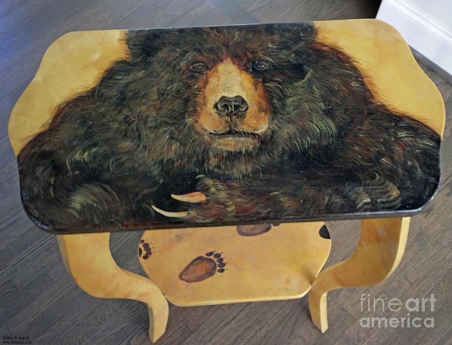 Bear Table Mixed Media by Lizi Beard-Ward