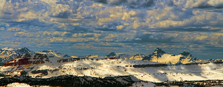 Bear Tooth Mountain Range Photograph by Gary Beeler
