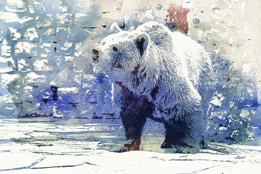 Bear Walk Digital Art by Jutta Maria Pusl