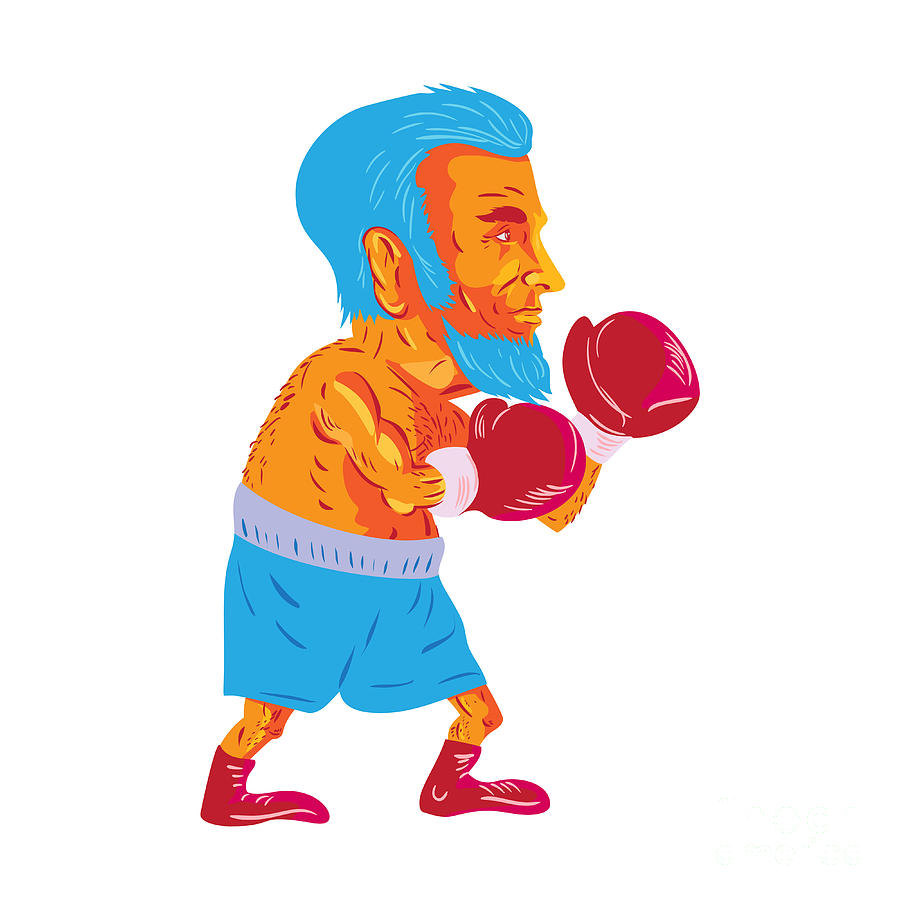 boxer punching bag artoon