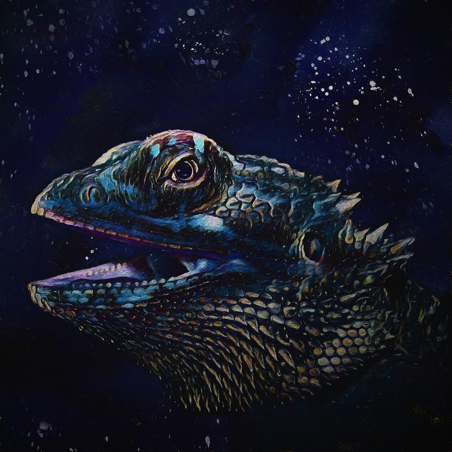 Bearded Dragon Painting by Modern Art