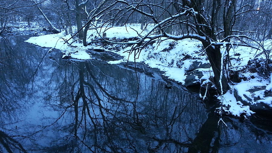 Beargrass Creek on a Winter Evening Photograph by William Slider
