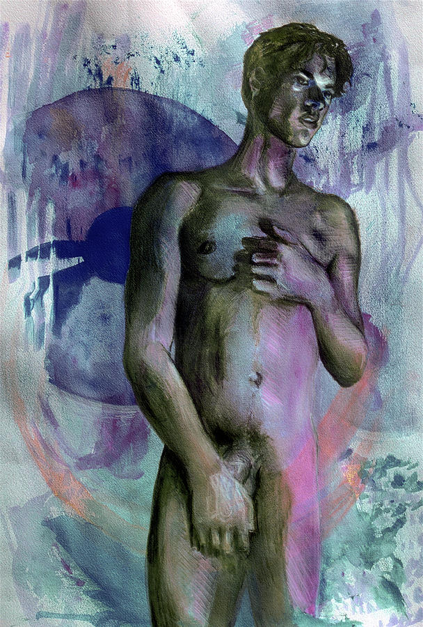 Nude Male Painting - Bearing Mysteries  by Rene Capone