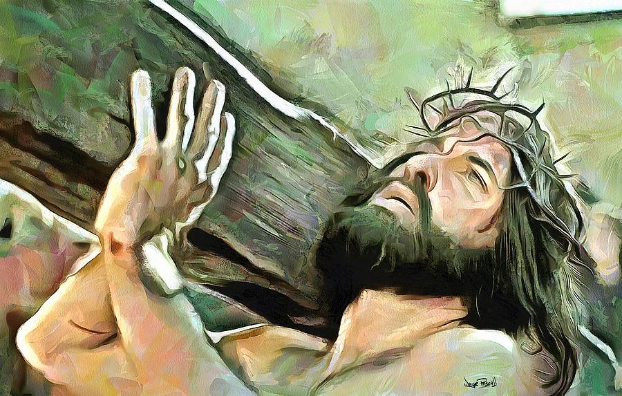 Bearing The Cross Painting by Wayne Pascall