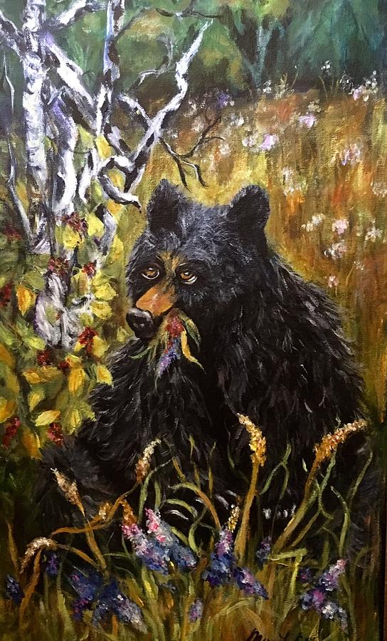 Bearly Innocent Painting by Mary Silvia