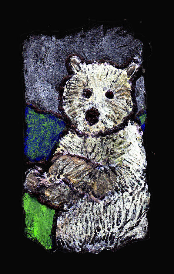 Bearly Scary Painting by Wayne Potrafka
