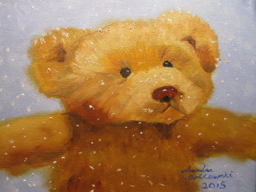 Nature Painting - Bears First Snow by Sandra Golkowski