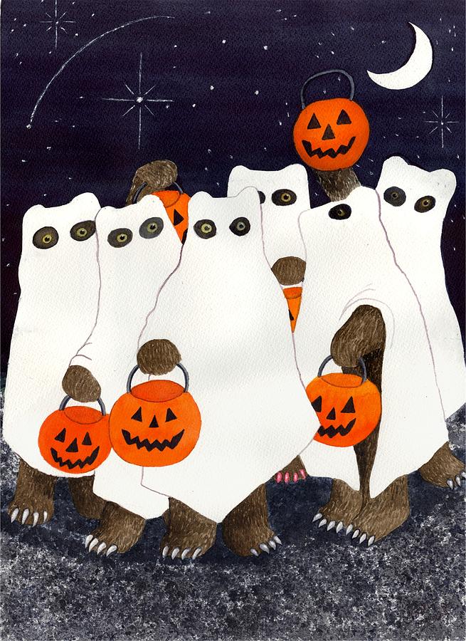 Halloween Painting - Bears Freebie Night by Catherine G McElroy