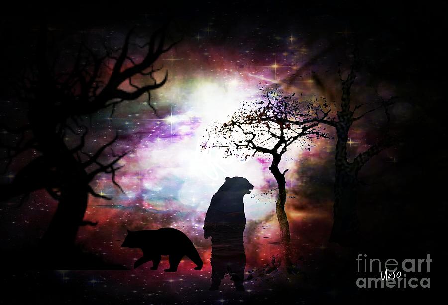 Bears Night Out Digital Art by Maria Urso