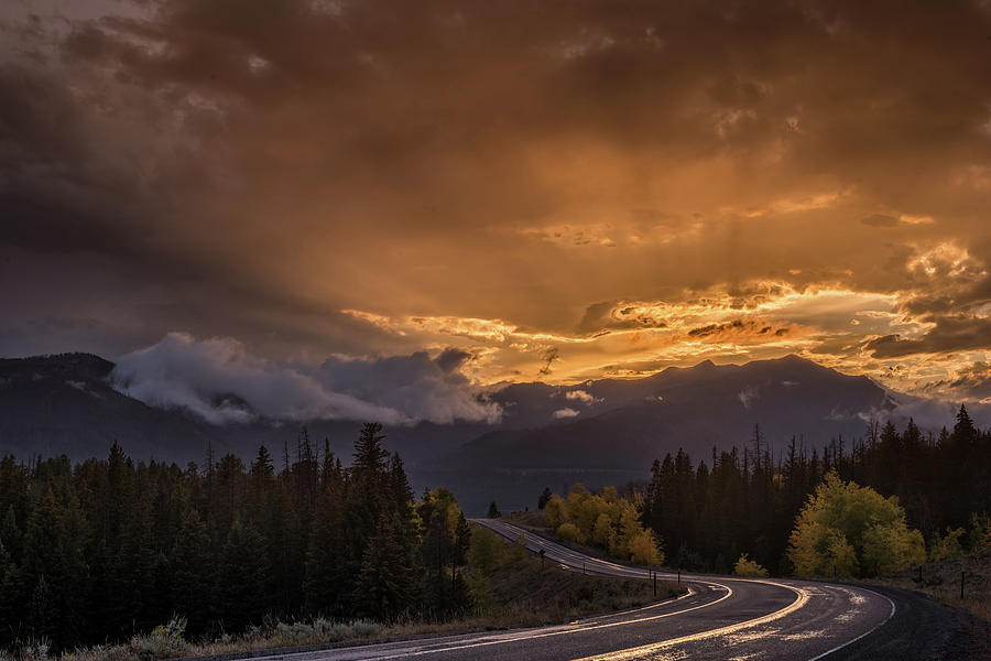 Beartooth Highway Sunset Wyoming Photograph by Steve Gadomski