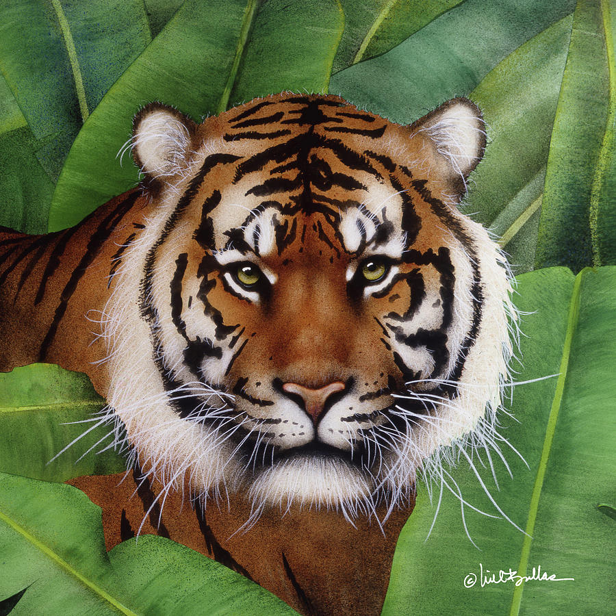 Tiger Painting - beast of Burma... by Will Bullas
