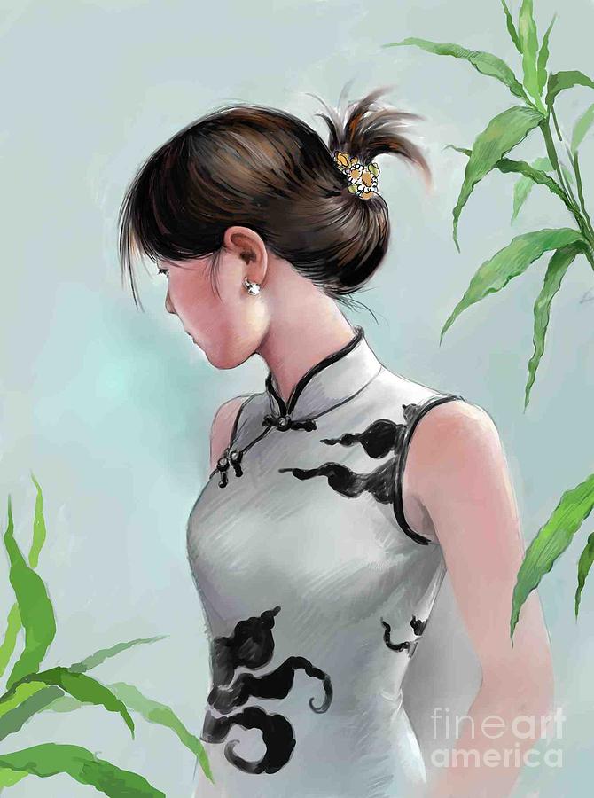 Beatiful Dress Painting by Jieming Wang
