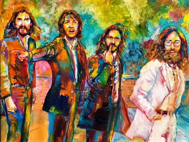 Beatles Abbey Rd Painting by Leland Castro