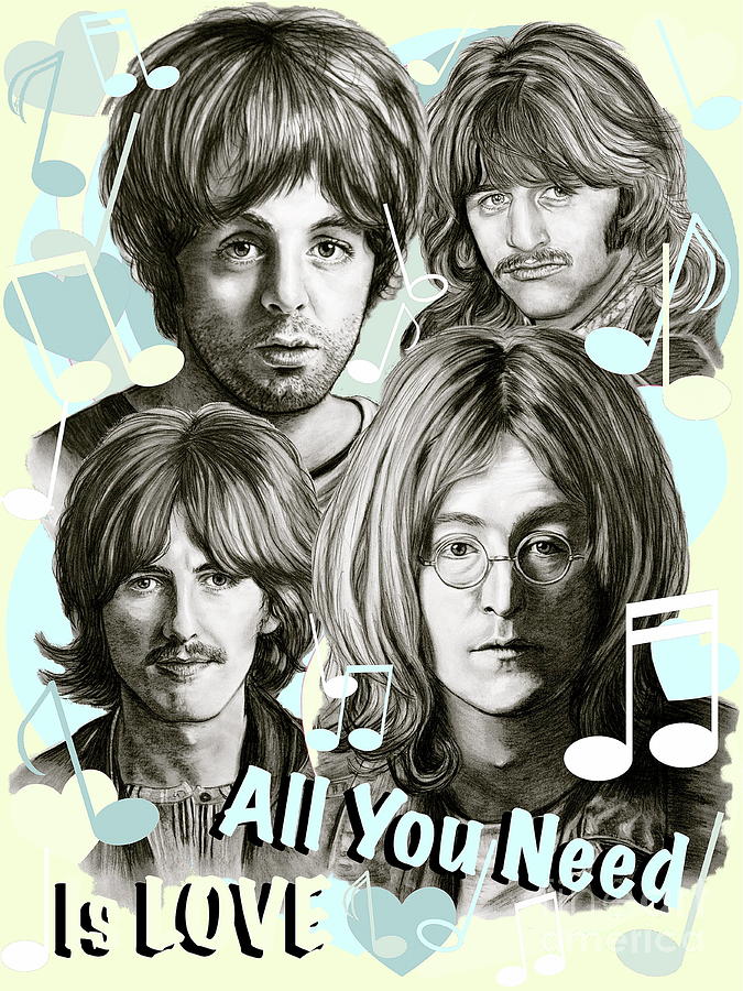 Beatles All You Need Is Love Mixed Media
