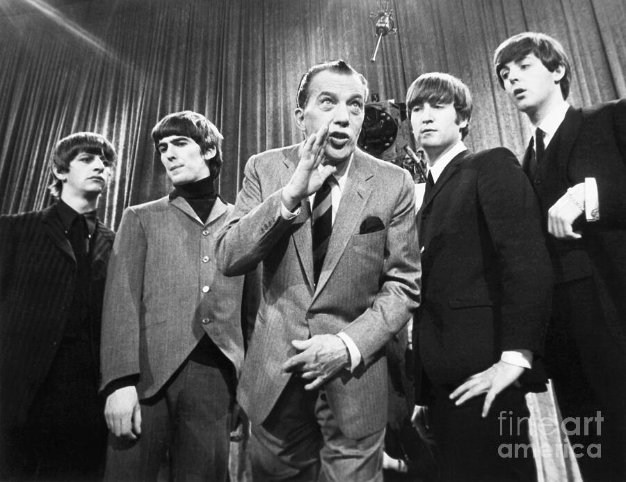 Beatles And Ed Sullivan Photograph by Granger