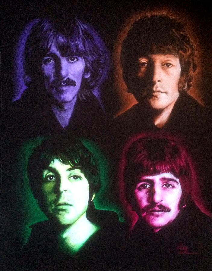 John Lennon Pastel - The Beatles Colors by Robert Korhonen