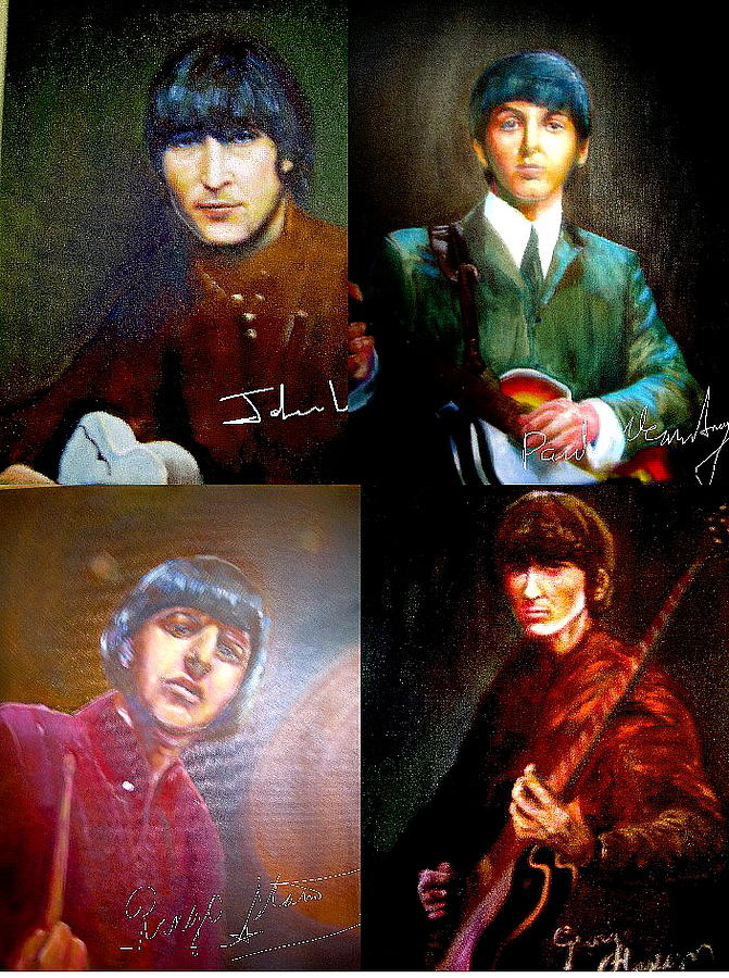 Beatles Fab 4 Painting by Leland Castro