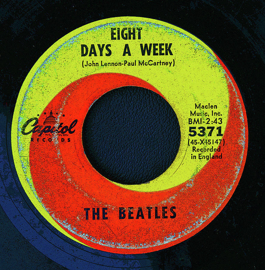 Beatles Record 8 days Digital Art by David Lee Thompson
