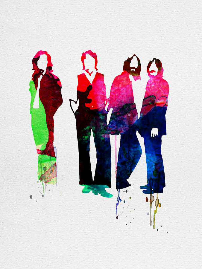 The Beatles Painting - Beatles Watercolor by Naxart Studio