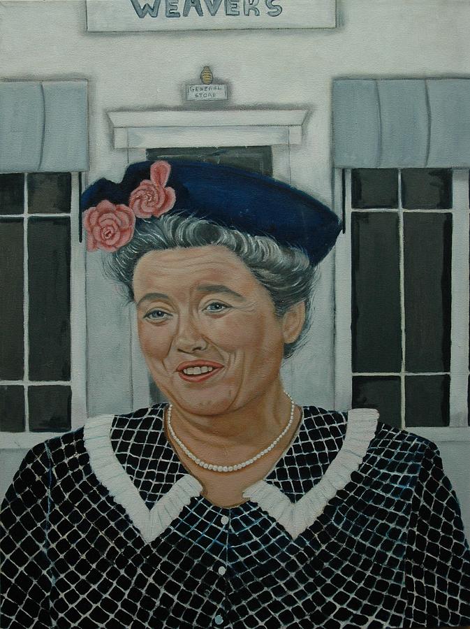Portrait Painting - Beatrice Taylor as Aunt Bee by Tresa Crain