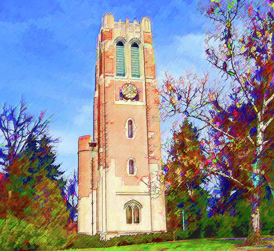 Beaumont Tower Mixed Media by DJ Fessenden