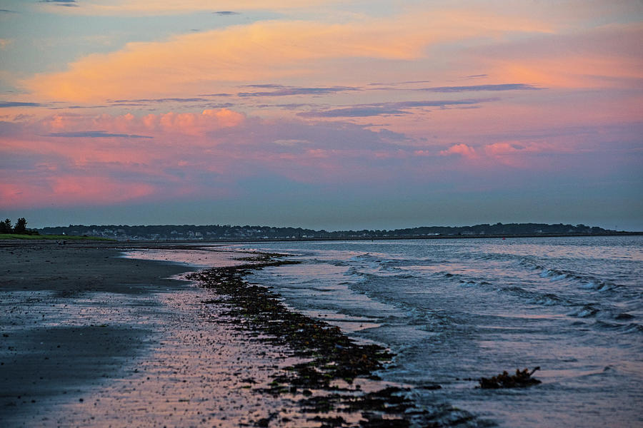 Beautful Sunset over Revere Beach and Nahant Revere MA Photograph by Toby McGuire