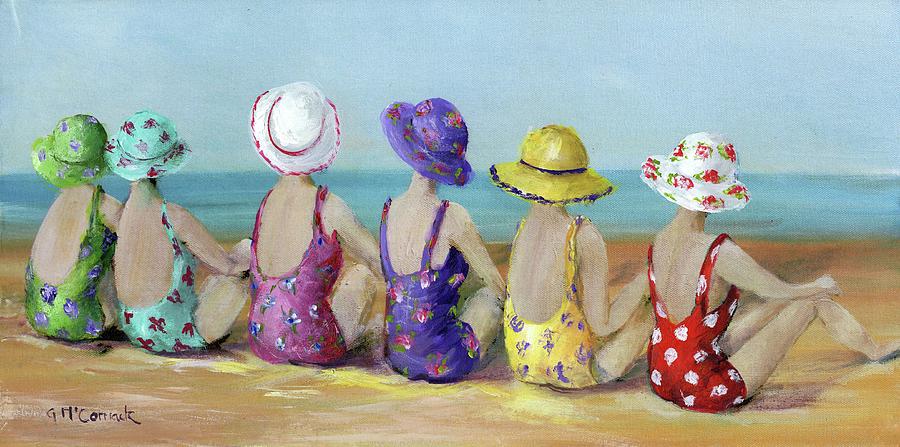 Beauties at The Beach Boho Style Painting by Gail McCormack