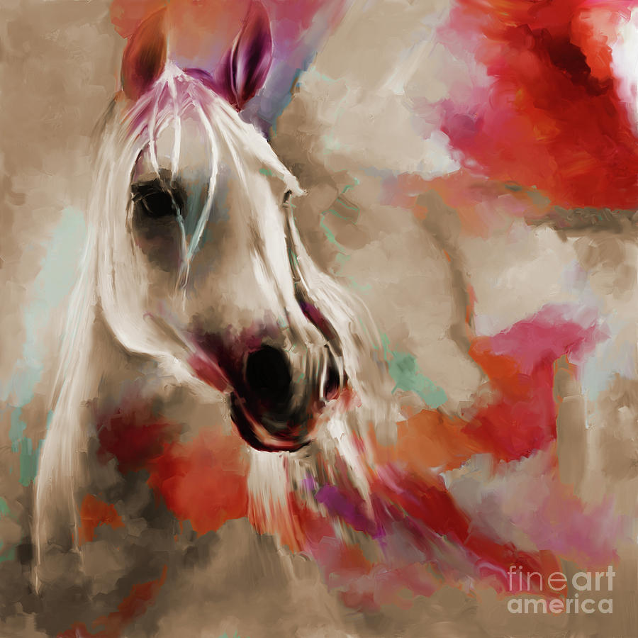 Beautiful Abstract Horse 03  Painting by Gull G
