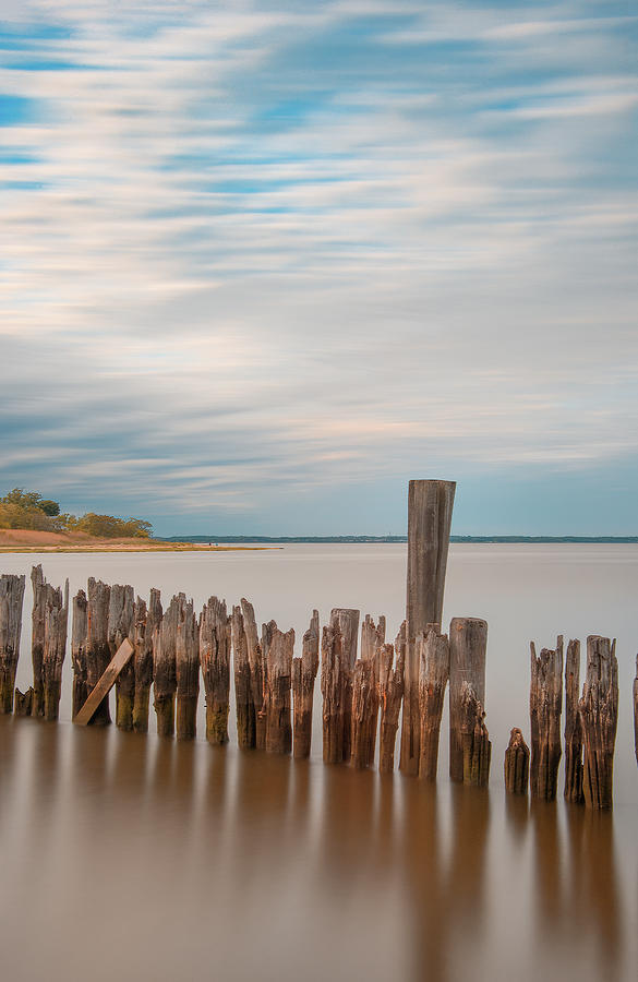 Fantasy Photograph - Beautiful Aging Pilings In Keyport by Gary Slawsky