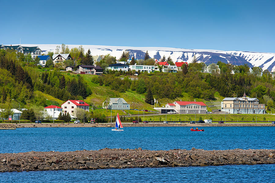 Beautiful Akureyri in North Iceland Photograph by Matthias Hauser