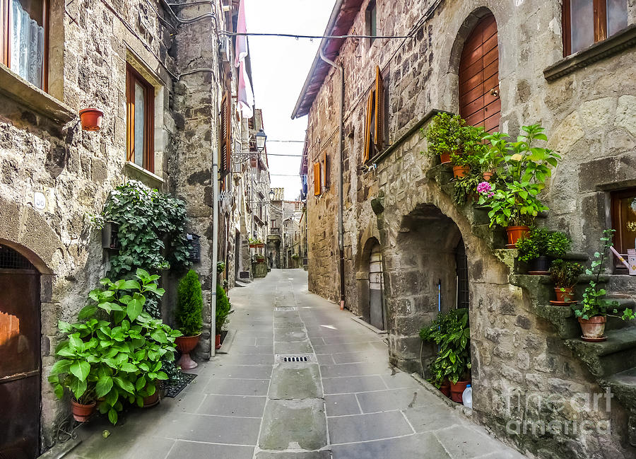 Beautiful alleyway in the historic town of Vitorchiano, Lazio, I Photograph by JR Photography