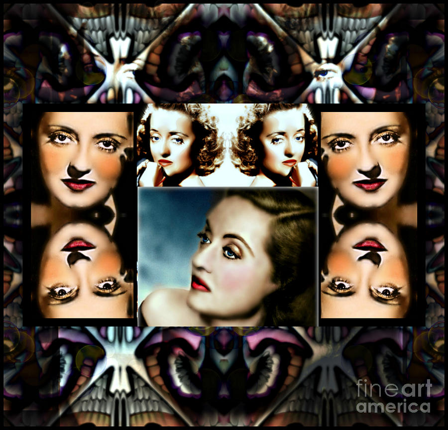 Beautiful Bette Montage Painting by Wbk - Fine Art America