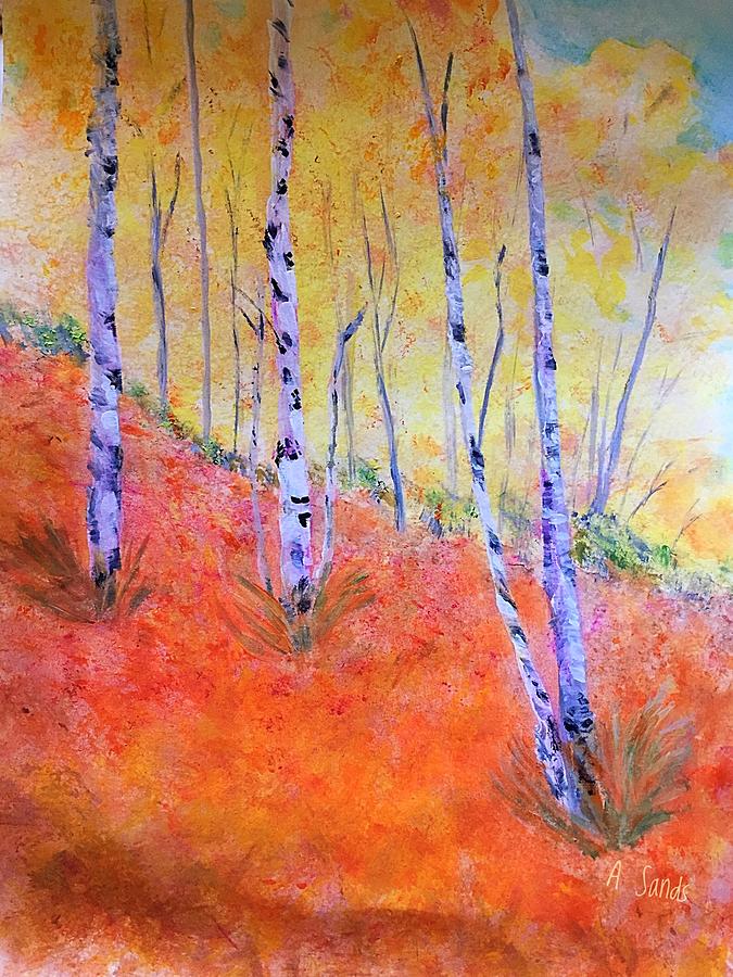 Beautiful Birches Painting by Anne Sands
