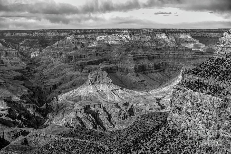 Beautiful Black White Grand Canyon Photograph by Chuck Kuhn - Pixels