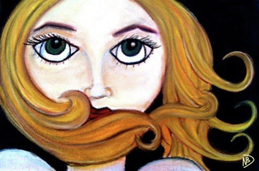 Beautiful Blonde Drawing by Nicole Dumond-Barry