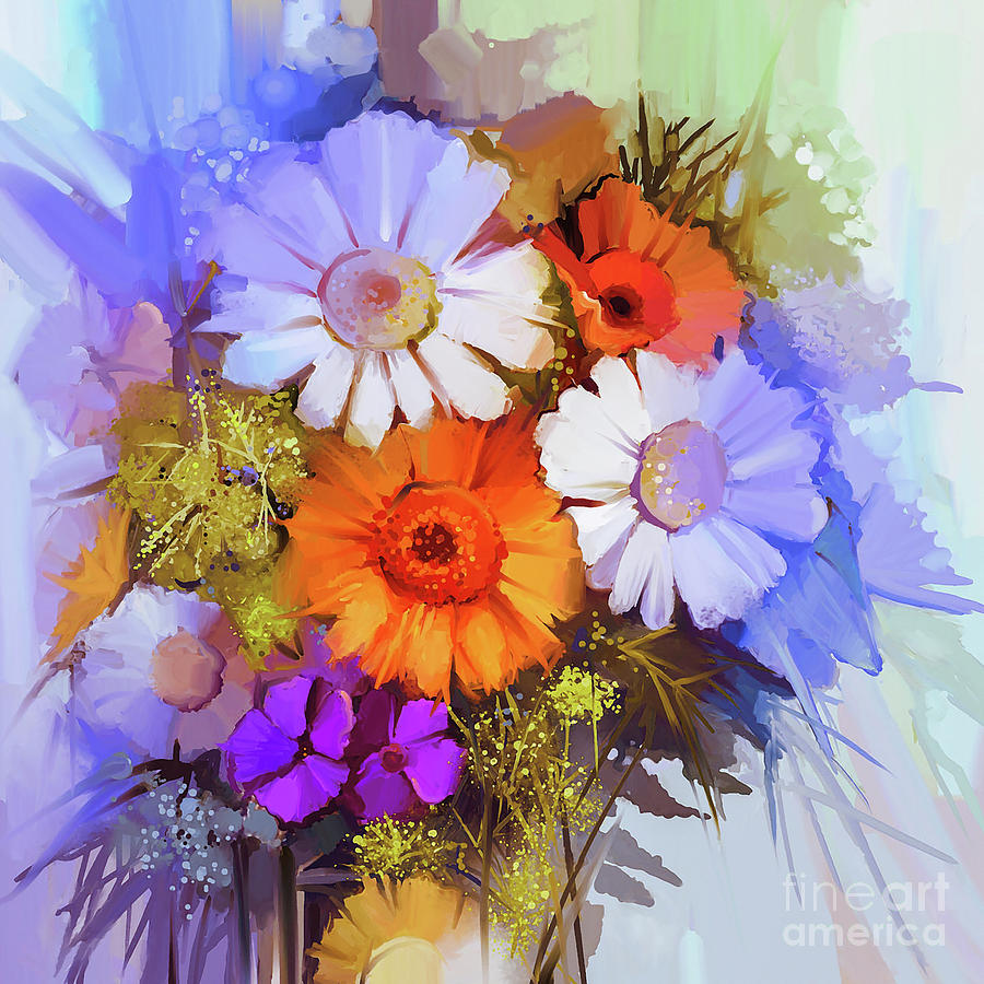 Beautiful Blooms Painting by Gull G