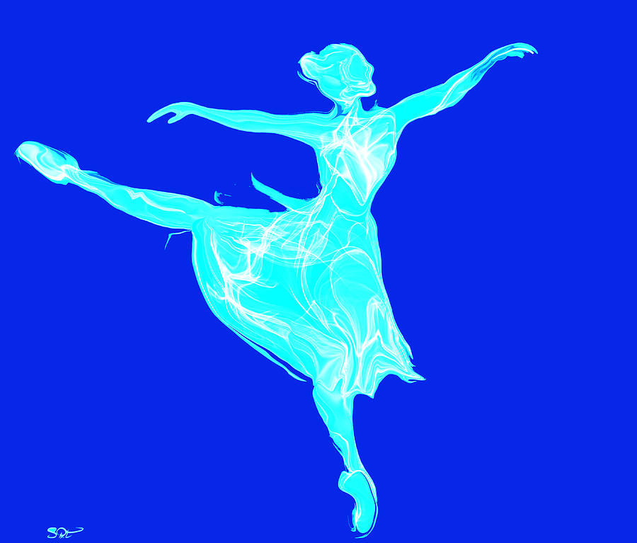 Blue Ballerina Abstract Angel Stephen K